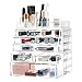 TWING Premium Acrylic Makeup Jewelry Organizer Clear 9.3x5.3x11.3 inches Cosmetic Storage Thick and Crystal Acrylic