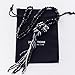 JANE STONE Fashion Black Long Beaded Necklaces Tassel Necklace Bead Necklace Vintage Flapper Necklace Crystal Jewelry for Women Girls
