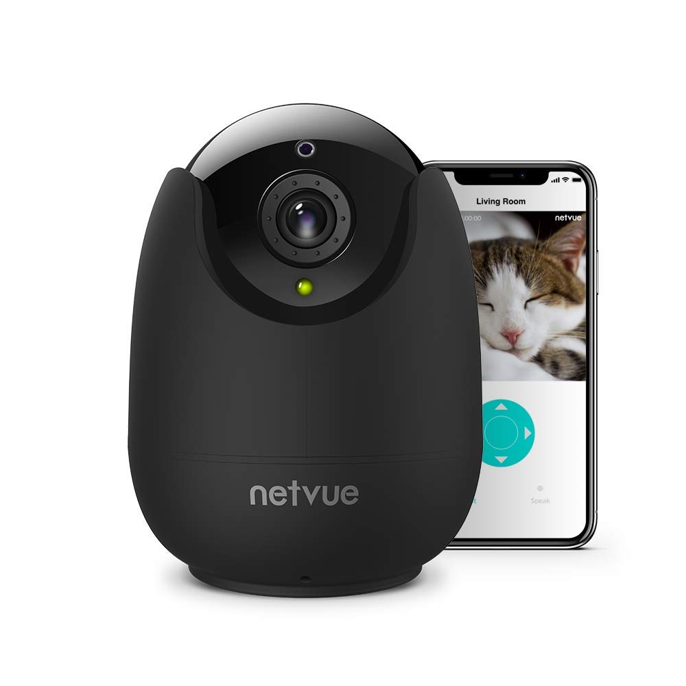 Netvue WiFi Camera, Home Security Camera Two Way Audio, Motion Detection, IR Night Vision, Cloud Service Max 128G Micro SD Card Support, Compatible Alexa, Echo Show
