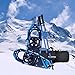 FLASHTEK 21 Inches Snowshoes for Men and Women, Light Weight Aluminum Terrain Snowshoes + Pair Anti-Shock Adjustable Snowshoeing Poles + Free Carrying Tote Bag (Blue)