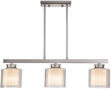 WEM Colgantes de isla de 3 luces, lámpara de araña de cocina moderna