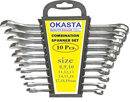 OKASTA Double Sided Open End Rachet Wrench Set (Pack of 10)