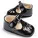 Baby Girls Christening Baptism Mary Jane Soft Sole Classic Hollow Princess Dress Flat Shoes Black Size S