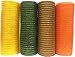 4 Rolls of 10 inches Decorative Harvest Mesh in Fall Colors, Orange, Yellow, Green and Brown,10 Yards Each