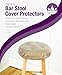Elrene Home Fashions Oversized Clear Vinyl Bar Stool Stain Protector (Set of 4), 22