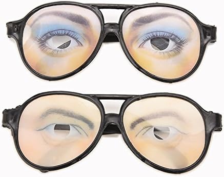 Glasses Mask Halloween Costume Party April Fool's Day Made Of Plastic Material With Black Frame
