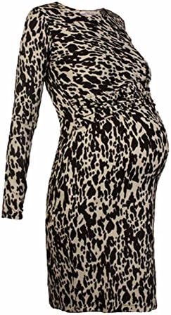 Queen Mum Women's Animal Print Dress S Black And Off White