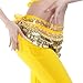 BellyLady Multi-Row Gold Coins Belly Dance Skirt Wrap & Hip Scarf-NavyBlue