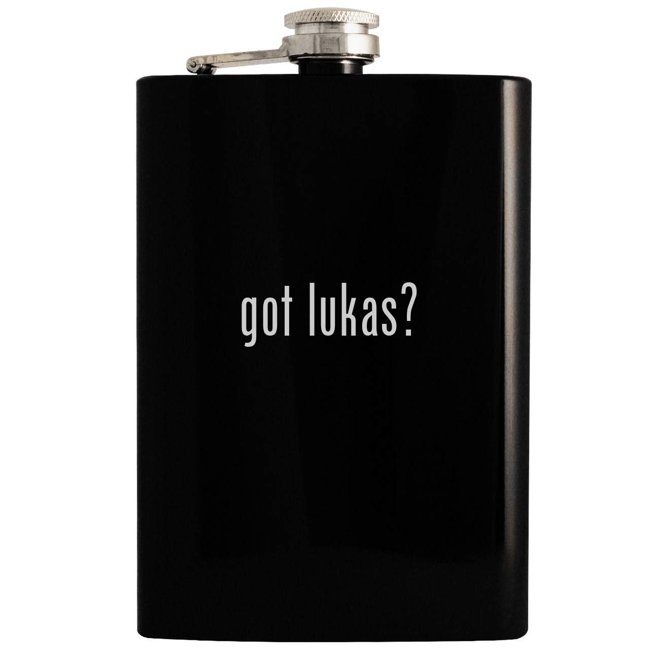 got lukas? - Black 8oz Hip Drinking Alcohol Flask
