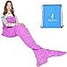 yashidali Wearable Mermaid Tail Blanket Crochet, All Seasons Warm Knitted Bed Blanket Sofa Quilt Living Room Sleeping Bag for Kids and Adults, Classic Pattern, 70.9