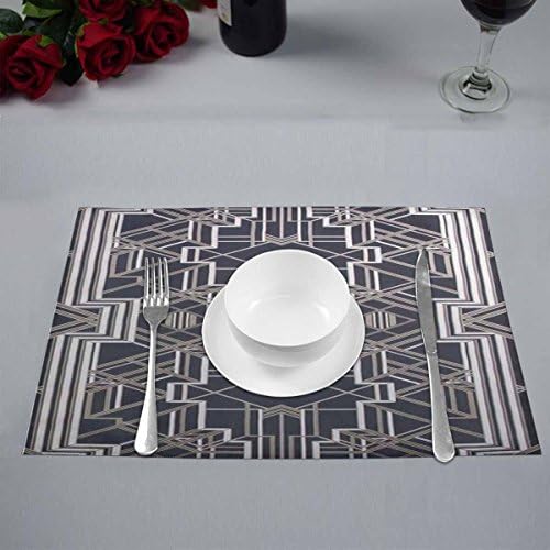 Washable Fabric Placemats for Dining Room Kitchen Table Decor 12"x18"Inches