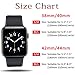 ATUP Sport Band Compatible with Apple Watch Band 38mm 40mm 42mm 44mm Women Men, Soft Silicone Replacement Bands for iWatch Apple Watch Series 4, Series 3, Series 2, Series 1 (Black, 38mm/40mm-S/M)