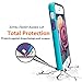 EXSEK Hybrid Ultra Slim 3 Color Case Shockproof [Anti-Slip] [Extra Front Raised Lip] Scratch Resistant Soft Gel Bumper Rugged Case for iPhone 5/5S (Purple)