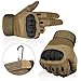Full Finger Tactical Gloves Touch Screen and Hard Knuckle Protection for Cycling Motorcycle Airsoft Paintball CS Game Outdoor Activity. (Khaki, L)
