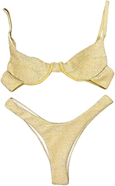 gold bathing suit