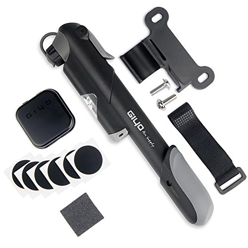 Bike/Bicycle Pump with Gauge, Max 100 Psi by GIYO, Mount Kit and Tire Patch Included - Thumbnail 7
