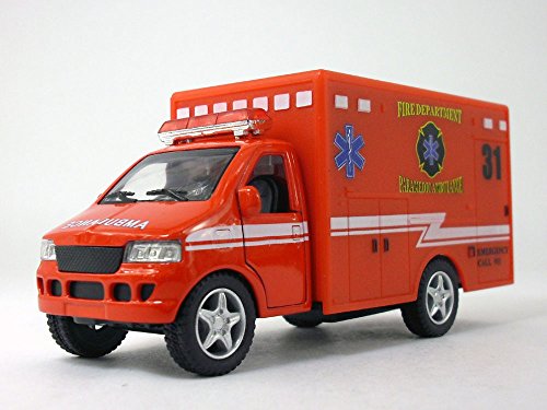 5 inch Fire Department Ambulance Model - RED