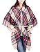 Warm Women Blanket Scarf Oversized Tassel Tartan Wrap Shawl Plaid Cozy Checked Pashmina