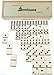 Dominoes Jumbo Tournament Off-White Color with Black Pips _ Double Six Set of 28 _with Brass Spinners