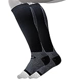 OS1st FS6+ Performance Athletic Foot and Calf Bracing Sleeve (One Pair) Best Protection for Plantar Fasciitis, Achilles Tendonitis, Shin Splints, Recovery, and Leg Fatigue