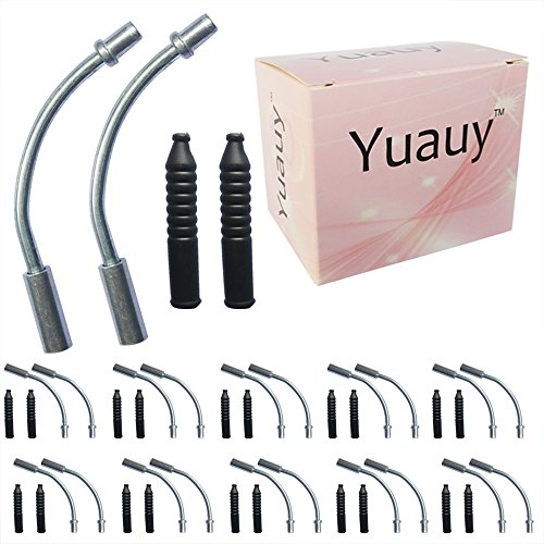 Yuauy 20 PCs 90° Liner V Brake Noodle Cable Guide Pipe Rubber Boot Bicycle Cycling Set