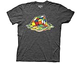 Ripple Junction Rubiks Cube Melting Cube Adult T-Shirt Small Heather Charcoal