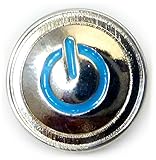 POWER ICON Turn Me On Computer Button Lapel Pin Tie Tack