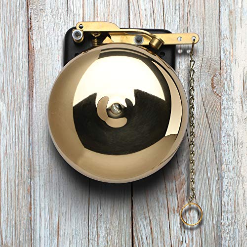 BEVIN BELLS Brass Trip Gong Boxing Bell - Wall Mount Bell for Boxing, Wrestling, Dinner, Emergency Alert - 6"