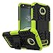 Yiakeng Moto Z Play Droid Case, Shockproof Impact Protection Tough Rugged Dual Layer Protective Case Cover with Kickstand for Motorola Moto Z Play Droid (Grreen)