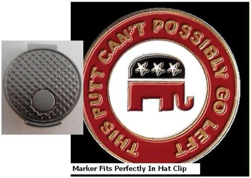 Republican Golf Ball Marker w/ Silver Hat Clip