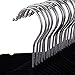 Juvale 50 Pack Black Velvet Hangers - Non Slip Hangers with Cascading Hooks - Thin Hangers - Non Slip Hangers, Black, 17.5 x 9.2 x 0.2 Inches