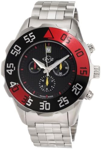 GV2 by Gevril Men's 3003B Parachute Chronograph Bracelet Date Watch