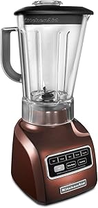 KitchenAid KSB650ER 5-Speed Blender with Die Cast Base and 56-oz. BPA-Free Pitcher, Espresso (Renewed)