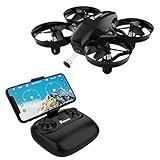 Potensic A20W Mini Drone for Kids With Camera, RC Portable Quadcopter 2.4G 6 Axis - Altitude Hold, Headless, Remote Control, Route Settiing, Real Time FPV, Speed Mode and More