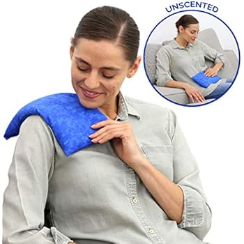 Nature Creation Microwave Heating Pad | Portable Heating Pack for Cramps, Arthritis, Joints Pain, Soring Muscles & Aching Feet | Reusable Microwave Hot Pack for Pain Relief (Unscented Blue Marble)