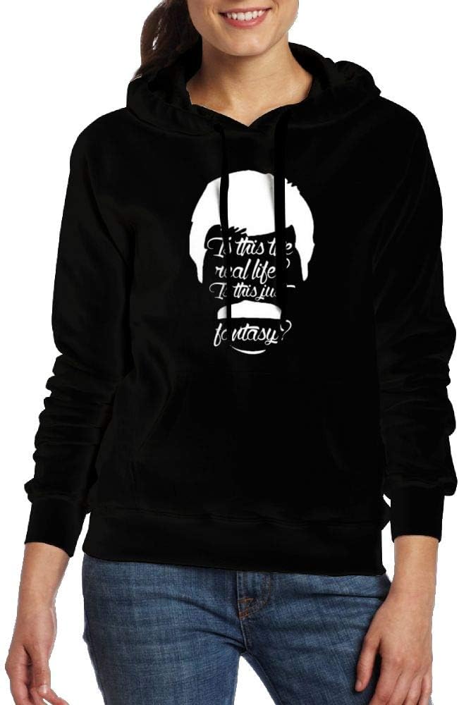 Bohemian The Rhapsody Fashion Women's Novelty Hoodies Colour：Black Size：