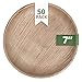 CaterEco Round Palm Leaf Plates Set (Pack of 50) | Salad Plates | Ecofriendly Disposable Dinnerware | Heavy Duty Biodegradable Party Utensils for Wedding, Camping & More