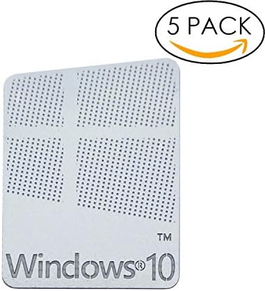 5x Original Microsoft Windows 10 Metallic Sticker 16mm x 22mm with Authentic Hologram