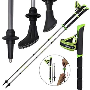 ALPIDEX Opvouwbare Stok Nordic Walkingstokken Stokken Carbon