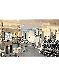 Barra de levantamiento de pesas Ejercicio, Entrenamiento, Banner Póster 28 x 20" tren Endurance, tono, construir fuerza y muscular tabla de gimnasio en casa