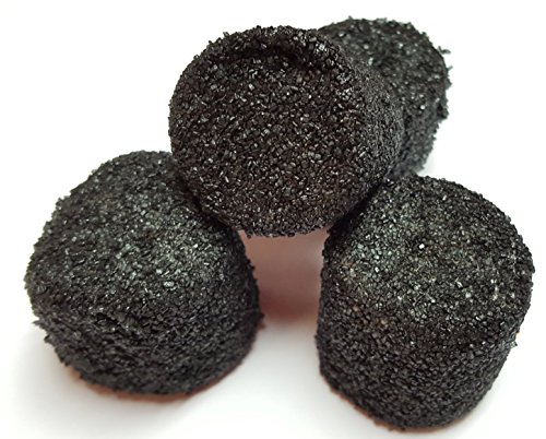 Sugared Marshmallows Black 1 Pounds 50 Pieces-Black Candy