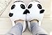 slipper Soft Plush Stuffed Cuddly Panda Winter Novelty Women Warm Thicken, White&Black