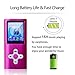 Lonve MP3 Player MP4 Player 16GB Portable Media Music Player with FM Radio Voice Recorder Supporting MP3 WMA WAV Perfect for Kids Sports Pink