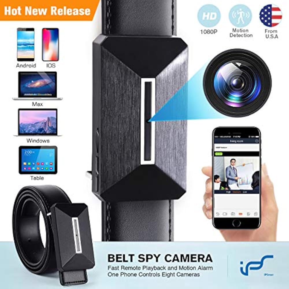 Hidden Camera Nanny Wireless Spy WIFI Belt Mini With Motion Detection