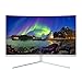 Viotek NB27CW 27-Inch LED Curved Monitor with Speakers, Bezel-Less Samsung VA Panel, 75Hz 1080P Full-HD FreeSync VGA HDMI VESA, Updated Version (White)