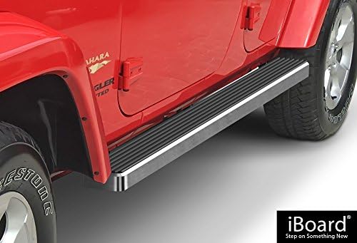 APS IB-J4107A Sliver + Black iBoard Bolt Over for select Jeep Wrangler Models