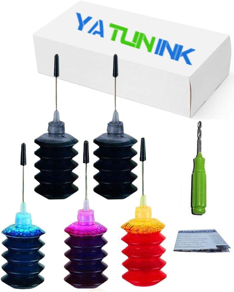 YATUNINK Premium Refill Ink Kit for HP 902XL (5 x 30 ml)