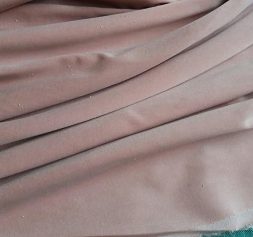 Pre cut (separately packaged) 1m Piece of Light Pink Colour Cotton Dressmaking Velvet Fabric - 240 gsm - 112 cms Wide: Per Metre