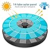 AISITIN-Solar-Fountain-PumpSolar-Fountain-35W-18CM-Diameter-Circle-Garden-Solar-Powered-Water-FeatureSolar-Water-Fountain-Solar-Pond-Pump-with-6-Nozzles-for-Bird-BathFish-TankPatioPondPool AISITIN 3.5W Solar Fountain Pump Garden Solar Powered Water Feature, Solar Pond Pump with 6 Nozzles for Bird Bath, Fish…