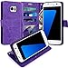 Galaxy S7 Case, LK Galaxy S7 Wallet Case, Luxury PU Leather Case Flip Cover with Card Slots & Stand For Samsung Galaxy S7, PURPLE